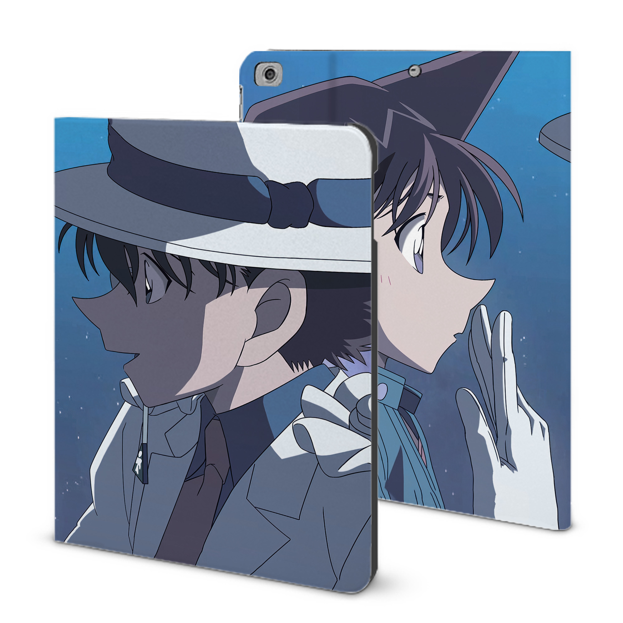 （画像用） 名探偵コナン Detective Conan IPad ケース ブック型 PUレザー TPU 耐衝撃 軽量 薄型 ペン収納なし 全面保護 IPad 各モデル対応